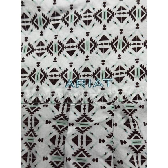 Ariat Men's Long Sleeve Aztec Print Western Button Up Shirt - Size XL - Picture 4 of 6